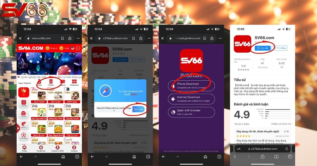 Các bước tải SV66 trên Iphone chi tiết nhất 2025