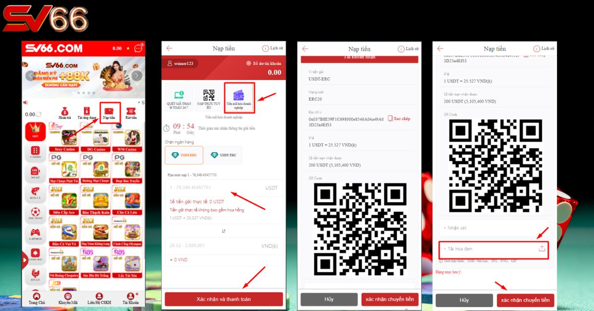 Cách nạp tiền SV66 qua hình thức “Tiền mã hóa doanh nghiệp”
