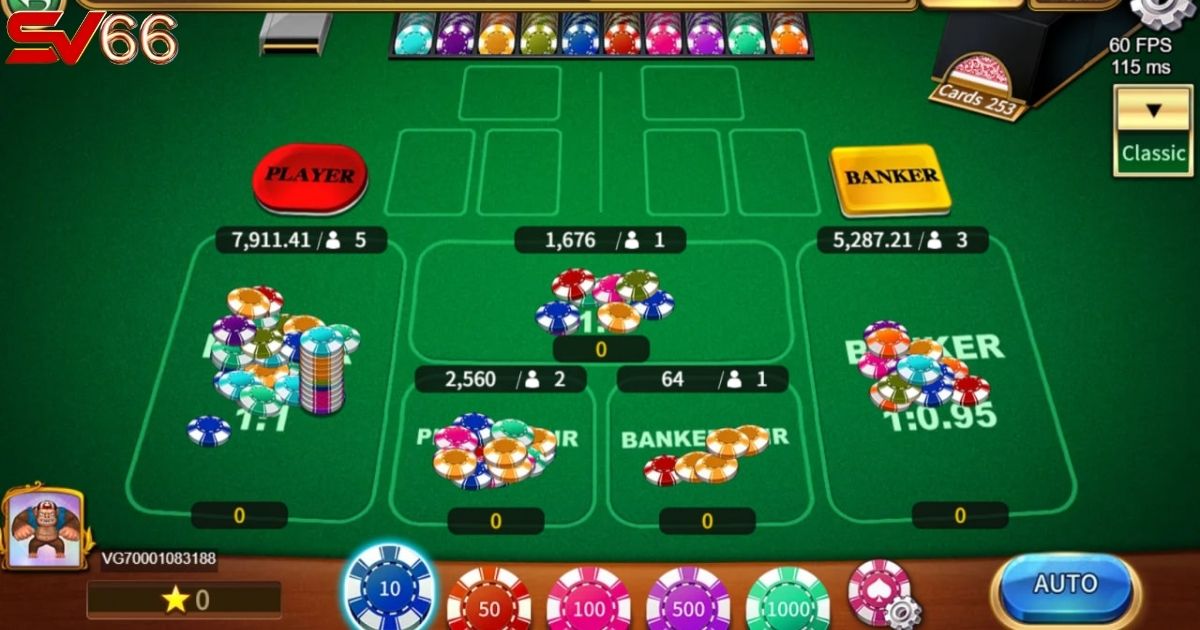 Một trận Baccarat đang diễn ra