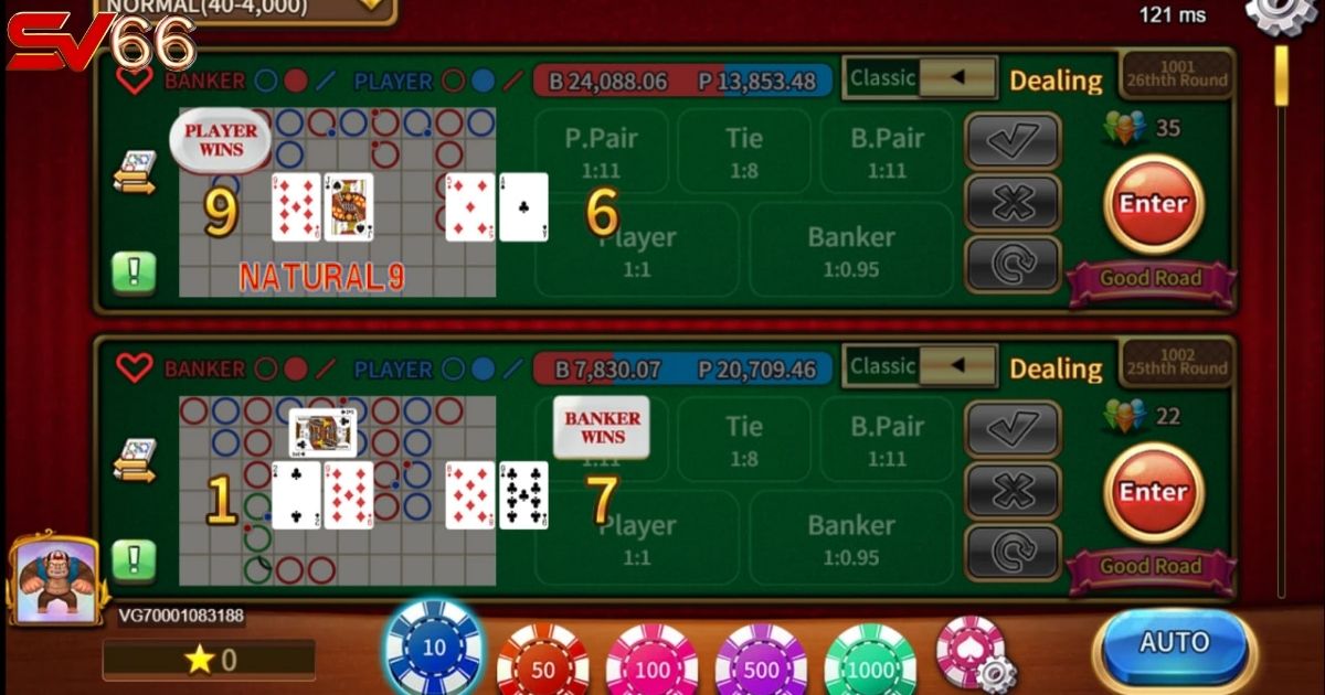 Một trận cược hấp dẫn diễn ra tại sảnh Game Bài SV66