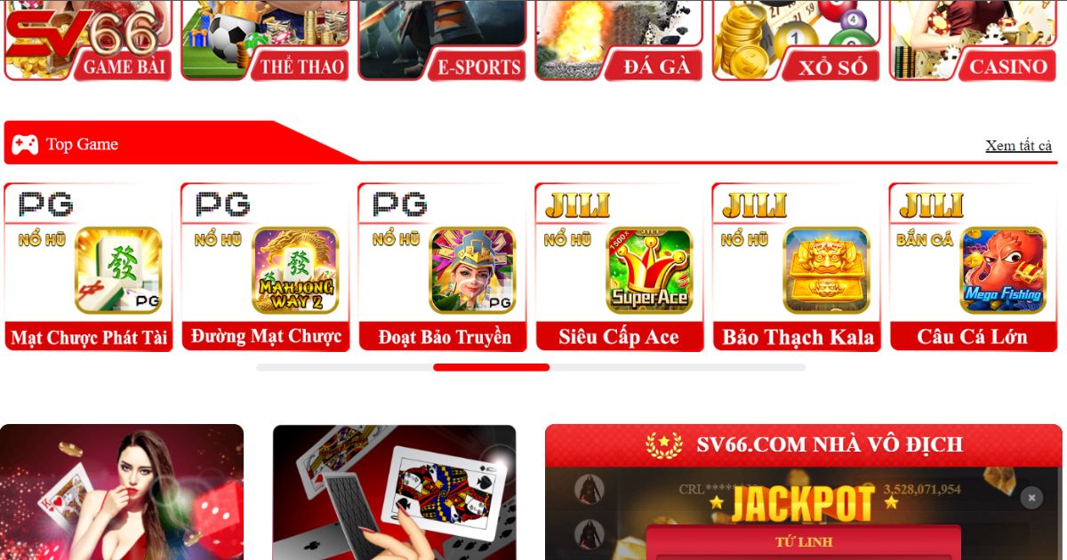 Sân chơi cá cược hấp dẫn ở SV66 đang chờ bạn